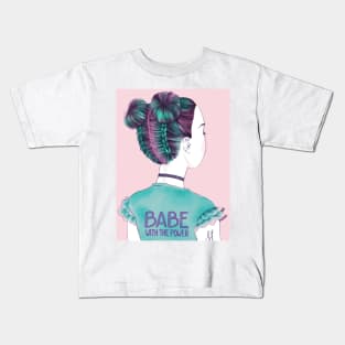 babe with the power Kids T-Shirt